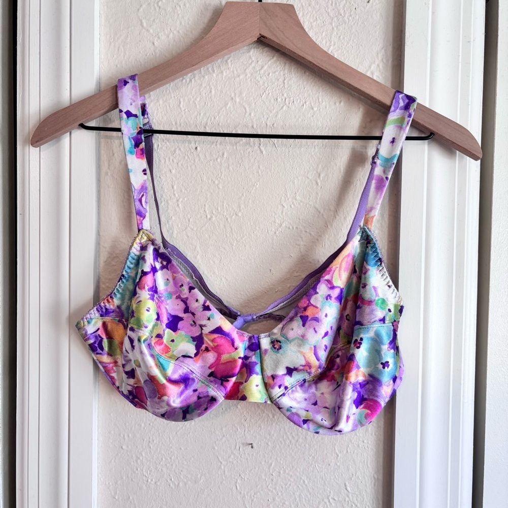 Vintage Floral Multicolor Bra